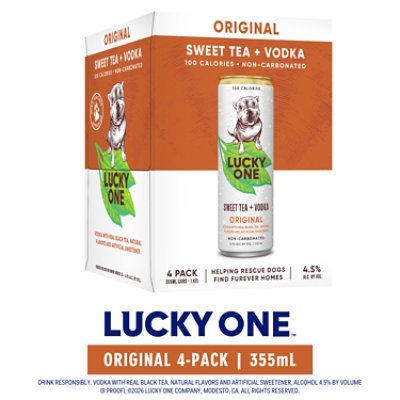 Lucky One Iced Tea Cans - 4-355 ML - Image 1