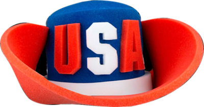 Fph Giant Foam Usa Cowboy Hat - EA - Image 1
