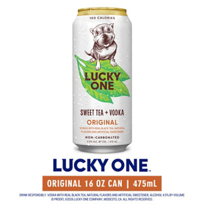 Lucky One Iced Tea  Can - 16 FZ - Image 1
