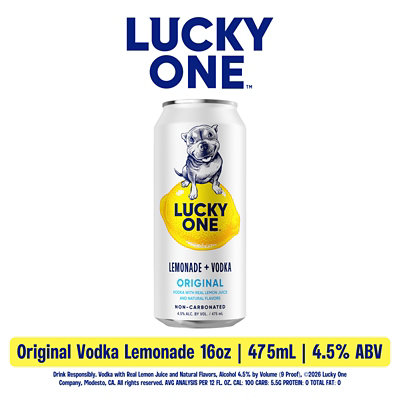Lucky One Lemonade Original Can - 16 FZ - Image 1