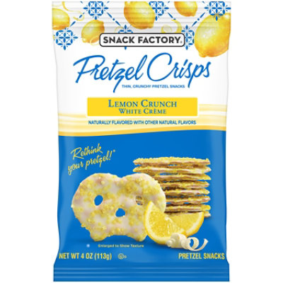 Snack Factory Lemon Crunch White Creme Pretzels - 4 OZ - Image 1