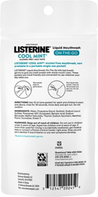 Listerine Alcohol Free Mouthwash Sachet 10ml 5ct Travel Size - 5 CT - Image 4