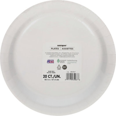 Unique Ruby Red Plate 9in - 1.00 EA - Image 3