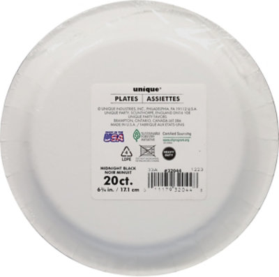 Unique Midnight Black Plate 7in - 1 EA - Image 3