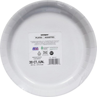 Unique Midnight Black Plate 9in - 1 EA - Image 3