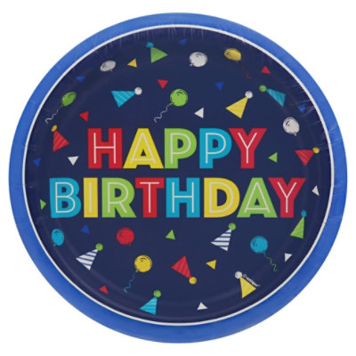 Unique Happy Birthday Plate 7in - 1 EA - Image 1