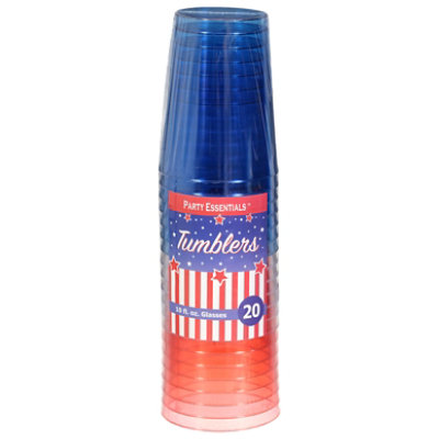 Northwest Enterprises 10Z Red White Blue Plastic Party Cups 20 Count - Each - Image 2