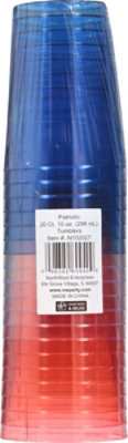 Northwest Enterprises 10Z Red White Blue Plastic Party Cups 20 Count - Each - Image 3