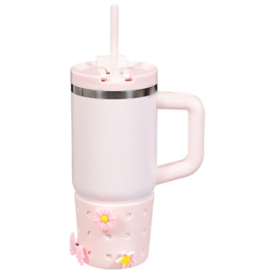 Neat Basics 20 Oz Stainless Steel Tumbler With Charm Pink - Each - Image 2
