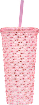 Neat Basics 22 Oz Heart Pearl Tumbler Pink - Each - Image 3