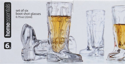 Hom Glass Cowboy Shot Glass - 6 CT - Image 3