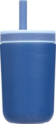 Neat Basics 12 Oz Stainless Steel Tumbler Straw Navy - Each - Image 3