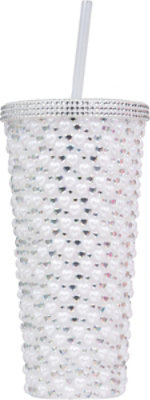Neat Basics 22 Oz Heart Pearl Tumbler White - Each - Image 3