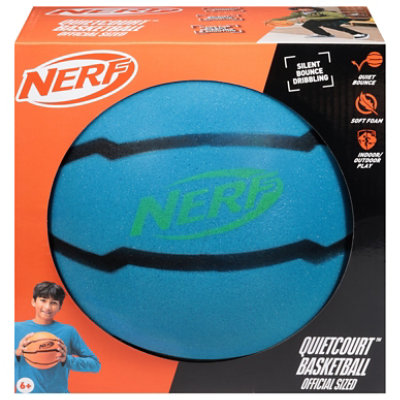 Franklin Sports Nerf Quietcourt Blue Foam Basketball - Each - Image 2