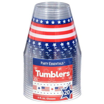 Northwest Enterprises 10Z Plastic Usa Flag Tumblr 20 Count - Each - Image 2