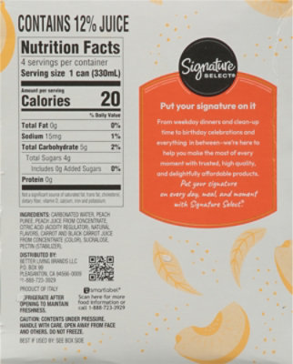Signature Select Sparkling Italian Peach Zero Sugar 4-11.5 Fz - 4-11.15 FZ - Image 5