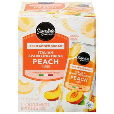 Signature Select Sparkling Italian Peach Zero Sugar 4-11.5 Fz - 4-11.15 FZ - Image 1