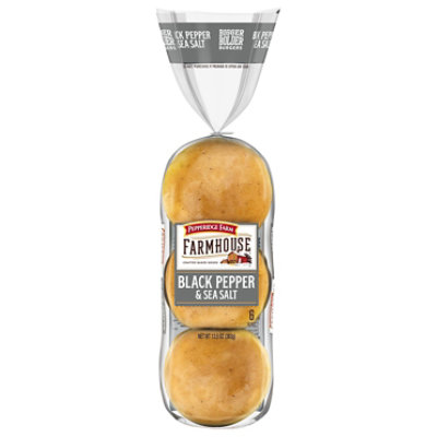 Pep Farms Farmhouse Black Pepper And Sea Salt Hamburger Buns - 13.5 OZ - Image 2