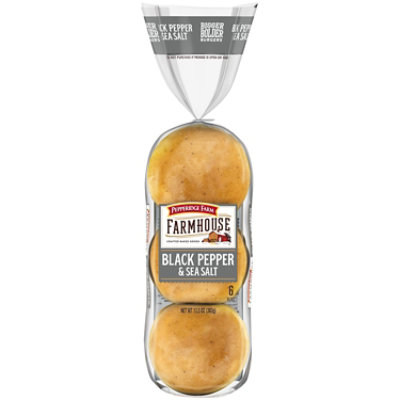 Pep Farms Farmhouse Black Pepper And Sea Salt Hamburger Buns - 13.5 OZ - Image 1