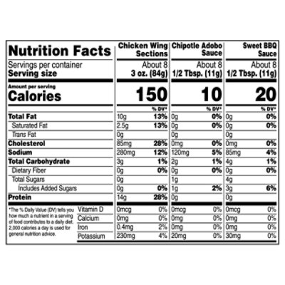 Tyson Sweet & Spicy Chipotle Bbq Flavored Wings 40 Oz - 40 OZ - Image 3
