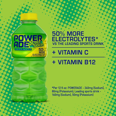 Powerade Xtra Sour Green Apple 28fz - 28 FZ - Image 5