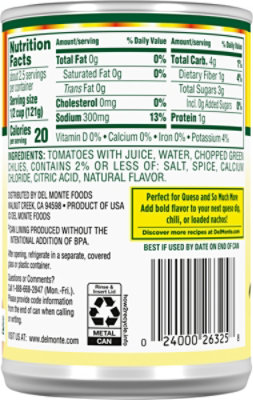 Dm Tom Pet Diced Originalwith Green Chile - 10 OZ - Image 5