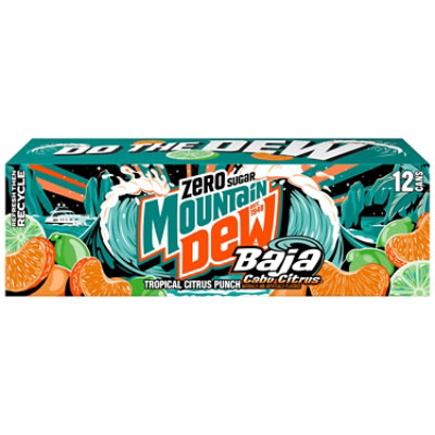 Mtn Dew Baja Cabo Citrus Zero Sugar - 12-12 Fl. Oz. - Image 1