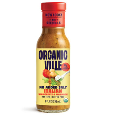 Organicville Dressing Italian No Salt - 8 FZ - Image 1