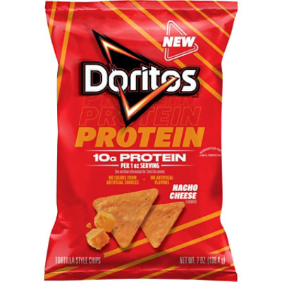 Doritos Nacho Cheese Protein Tortilla Chips - 7 Oz - Image 2