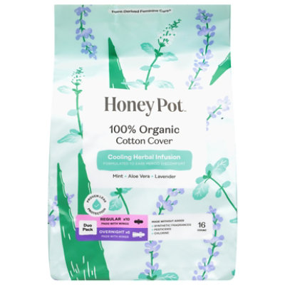 Honey Pot Cooling And Overnight Pads Duo Pk - 16 CT