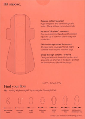 Cora Xtra Hvy Ovrnt Pads 20 Ct - 20 CT - Image 4