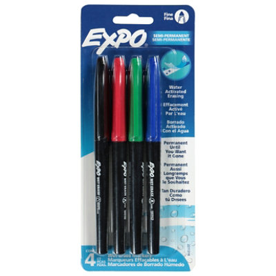 Expo Wet Erase 4ct Asst Fine - 4 CT - Image 2