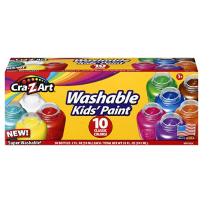 Crazart Classroom Super Washable Kids Paint - 10 CT - Image 3