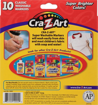 Crazart Super Washable Markers - 10 CT - Image 4