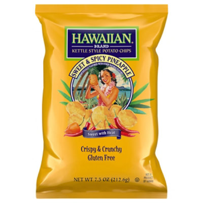 Hawaiian Kettle Chips Sweet & Spicy Pineapple 7.5oz - 7.5 OZ - Image 2
