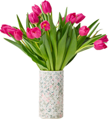 Overjoyed Boutique Mosaic For Mom Tulip Arrangement - Each - Image 1