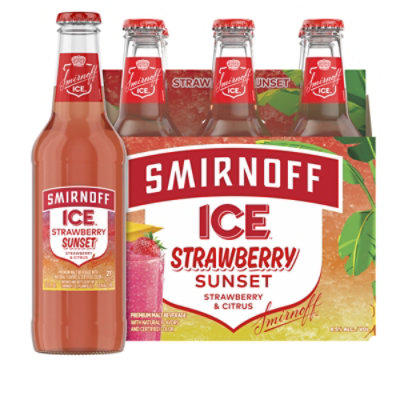 Smirnoff Ice Strawberry Sunset In Cans - 6-11.2 FZ - Image 1
