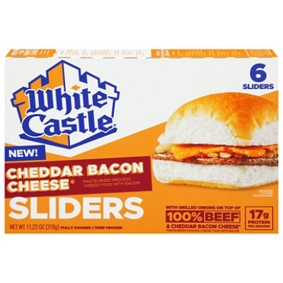 White Castle Cheddar Bacon Cheeseburger Sliders 6ct 11.22oz - 11.22 OZ - Image 2