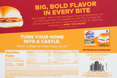 White Castle Cheddar Bacon Cheeseburger Sliders 6ct 11.22oz - 11.22 OZ - Image 5