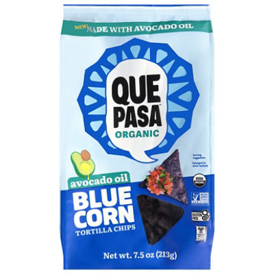 Que Pasa Tortilla Chips White 7.5oz Bag - 7.5 OZ - Image 1