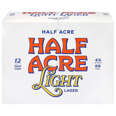 Half Acre Light Lager 12pk In Cans - 12-12 FZ - Image 1