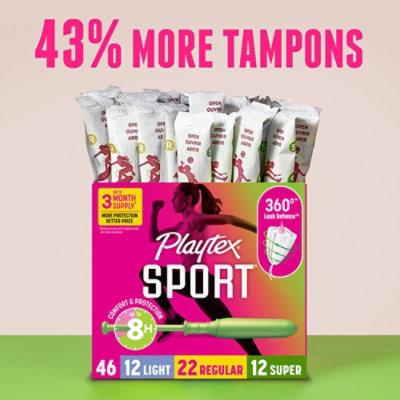 Playtex Sport Triple Pk R/s/sp 46 Ct - 46 CT - Image 1
