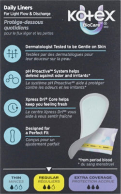 Kotex BioCare Regular Daily Wrapped Liners - 38 Count - Image 4