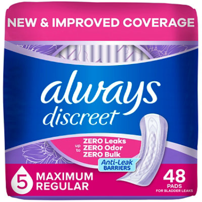 Always Discreet Medium Adult Incontinenc - 48 CT - Image 1