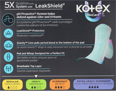 Kotex Biocare Ultra-thin Winged Heavy Pads - 12 Count - Image 4