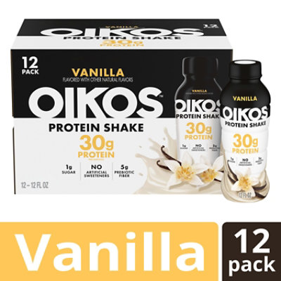 Oikos Protein Shake Vanilla 12-12 Fz - 144 FZ - Image 1