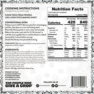 Tattooed Chef Cottage Cheese Crust Killer Bee 11.25oz - 11.25 OZ - Image 3