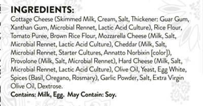 Tattooed Chef Cottage Cheese Crust 4 Cheese 11.25oz - 11.25 OZ - Image 1