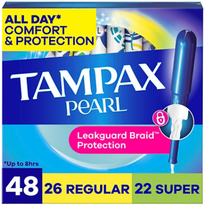 Tampax Pearl Mp R/s 48ct 2.7x - 48 CT - Image 1