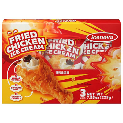 Icenova Ice Cream Fried Chicken 3 Count - 7.95 Oz - Image 2